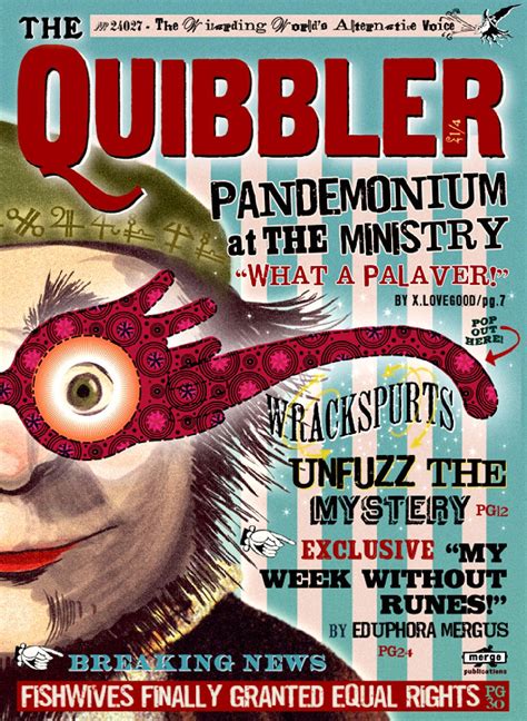 Quibbler Magazine Printable The Quibbler Magazine Cover Harry Potter