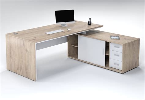 Juno 2m Desk With Side Cabinet Sandj Office