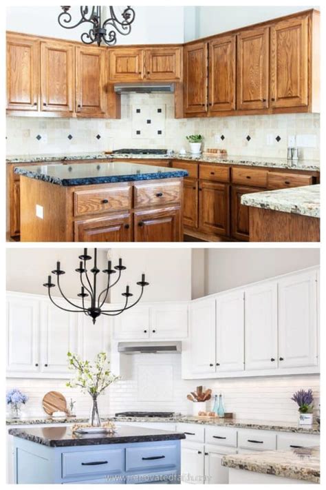 Painting Kitchen Cabinets White Before And After Home Interior Design