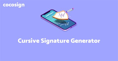 Cursive Signature Maker 2022 With 25 Samples Cocosign