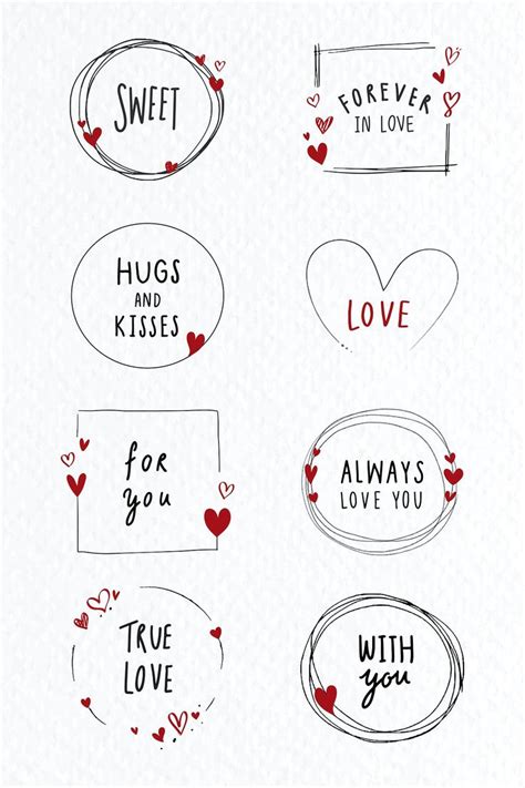 Download Premium Vector Of Doodle Love Frame Collection Vector 2053637