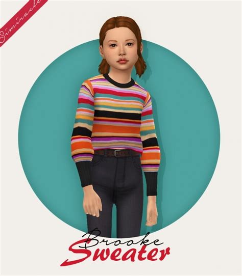 Clumsyalien Brooke Sweater Kids Version At Simiracle Sims 4 Updates