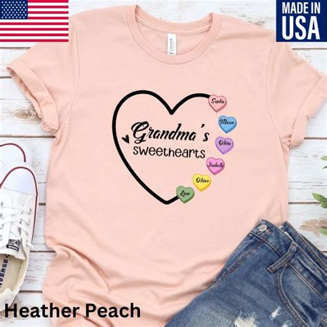 Custom Grandmas Sweethearts Shirt Personalized Grandma Shirt With