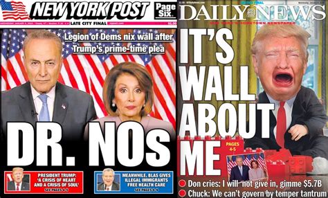Ny Daily News And Ny Post Covers On Trumps Speech