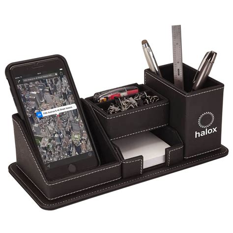 Oxford Desk Organizer With Phone Stand Personalization Available