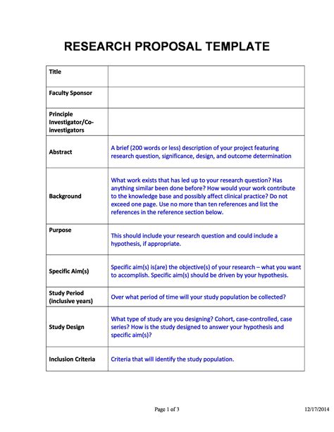 Research Proposal Presentation Template