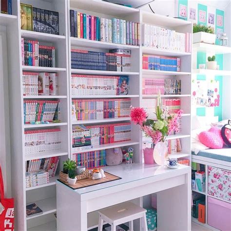 Manga Bookshelf Manga Bookshelf In 2020 Otaku Room Office Room