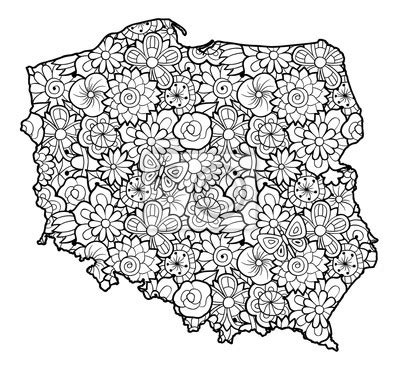 Mapa Polski Kolorowanka Dla Dzieci Sl