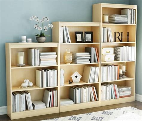 This bookcase is crafted from several separate shelf units which are stacked together forming a single cabinet. Top 19 Types of Bookcases Under $100