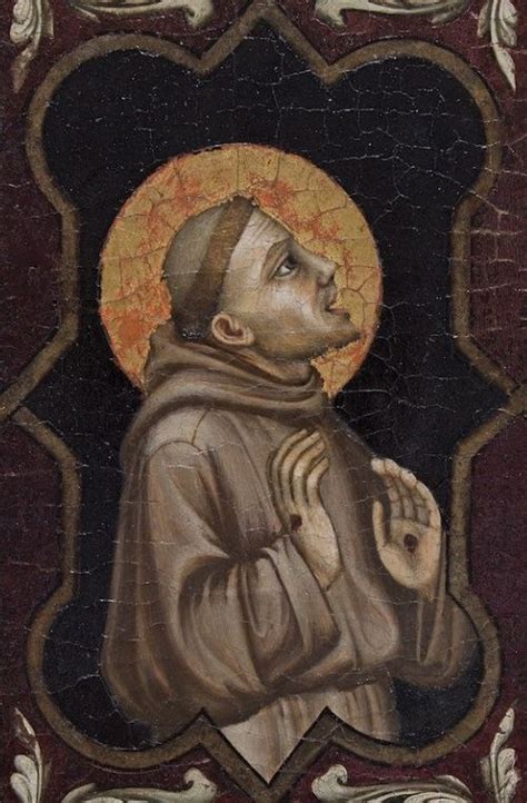 This Image Of St Francis Of Assisi Is A Detail From A Crucifix Painted