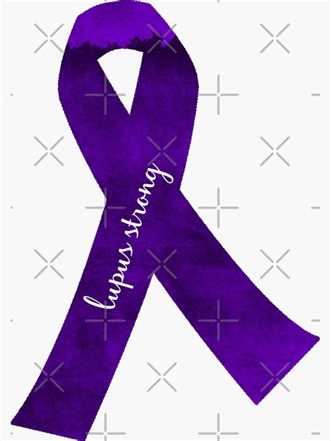 Lupus Strong Ribbon Sticker By Purrfectpixx Redbubble