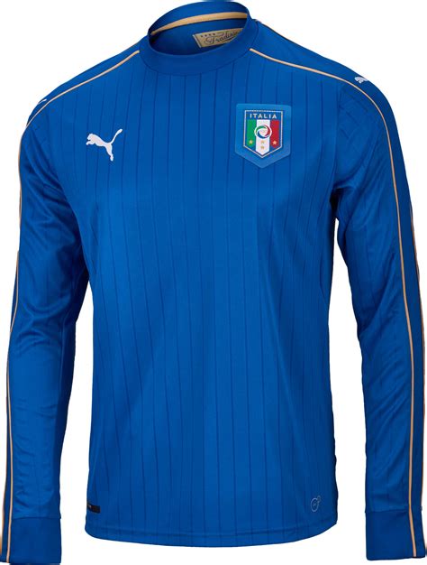 Puma Long Sleeve Italy Home Jersey 2016 Italy Soccer Jerseys