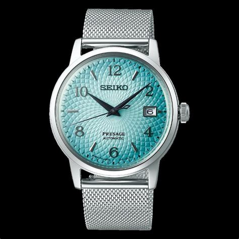 seiko presage limited edition frozen margarita cocktail time teal dial automatic watch srpe49