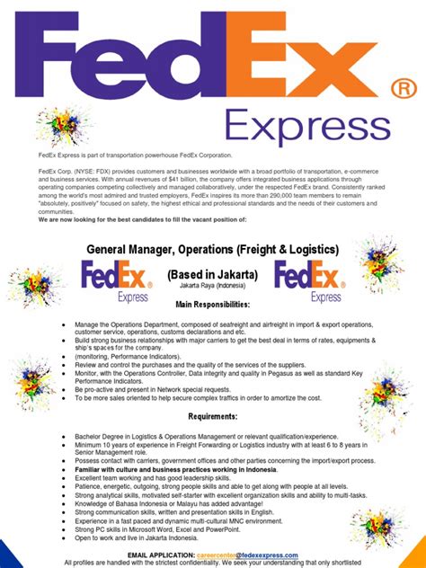 Choose from 139 printable design templates, like recruitment poster job advertisement posters, flyers, mockups, invitation cards, business cards, brochure,etc. Job Advertisement Poster Example | Fed Ex | Logistics