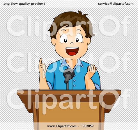 Kid Boy Speech Podium Illustration By Bnp Design Studio 1703859