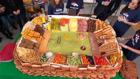 2 on super bowl sunday, many football fans from the rest of the country will care less about what's happening on the field in miami than what's in a medium bowl, whisk to combine cinnamon and sugar. Super Bowl Snack Stadium Revealed Video - ABC News