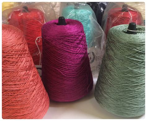 Assorted Colors Mercerized Cotton 500 Gram Knitting Yarn Cones Ebth