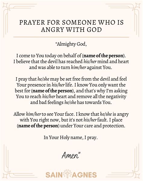 5 Prayers For Someone Who Is Angry With You Printable Images