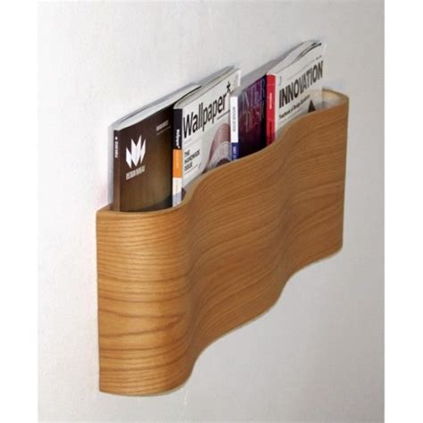 Modern Wooden Magazine Wall Rack Shelterness