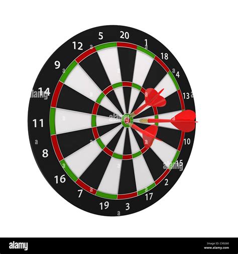 3d Illustration Of Darts Board On White Background Stock Photo Alamy