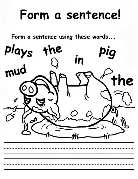 Writing Simple Sentences Worksheets For 1st Grade First Grade
