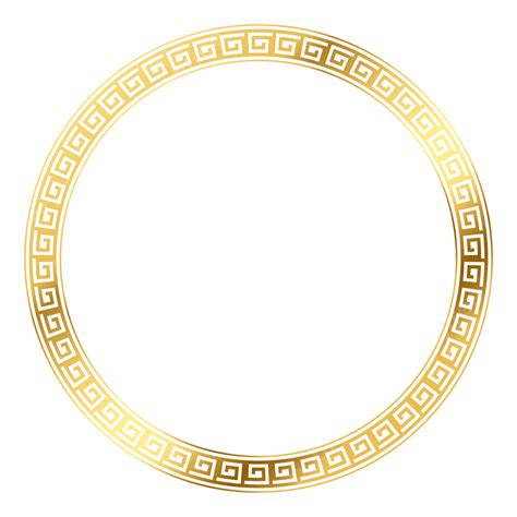 Golden Chinese Pattern Circle Frame Border Vector Chinese Pattern