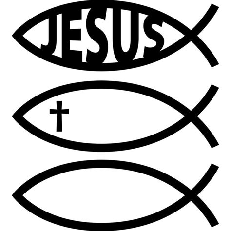 Ichthys Jesus Fish Christian Religious Decals 3 Pack — Bocadecals