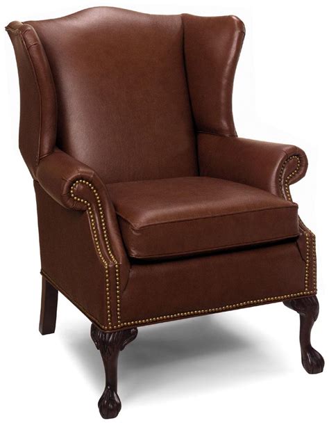 Temple Furniture Trevor Traditional Wing Back Chair With Exposed Wood