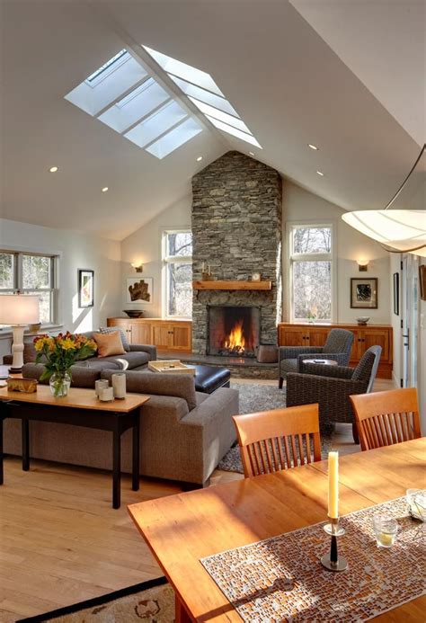 Pin By De Carina Fireplaces On Dream Home Vaulted Ceiling Living
