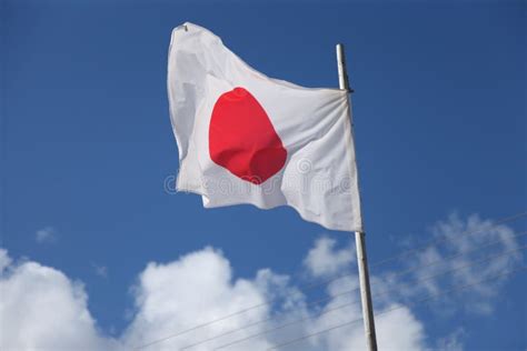 Japan Flag Blue Sky Stock Photo Image Of Wind Japan 85586428