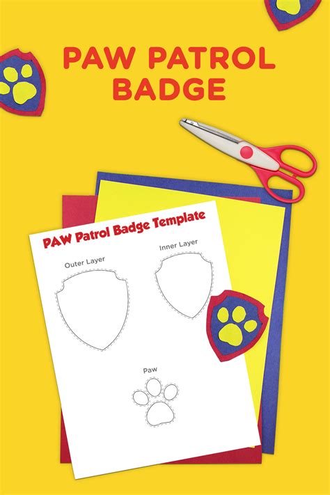 Paw Patrol Badge Template Printable Printable Templates