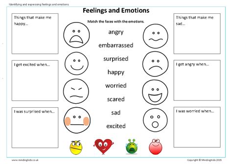 Identifying Emotions Worksheets For Adults