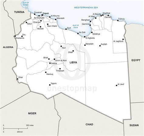 🇱🇾 Vector Map Of Libya Political One Stop Map