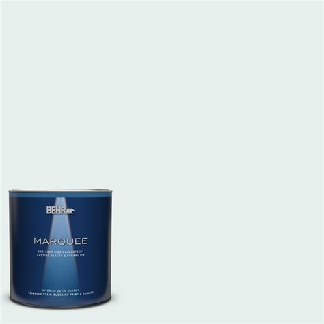 Behr Marquee 1 Qt 730e 1 Polar White Satin Enamel Interior Paint And