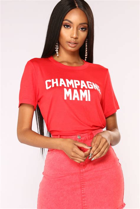Champagne Mami Top Red Fashion Nova Screens Tops And Bottoms Fashion Nova