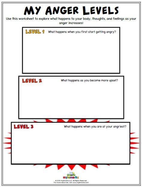 anger worksheets for kids and teens anger worksheets