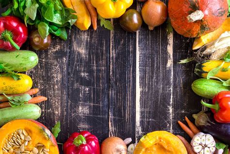 Fresh Vegetables On A Wooden Table ~ Food And Drink Photos ~ Creative Market