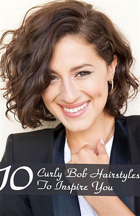 Line with graduation and a disconnected bangs. Curly bob hairstyles make your hair look voluminous and ...