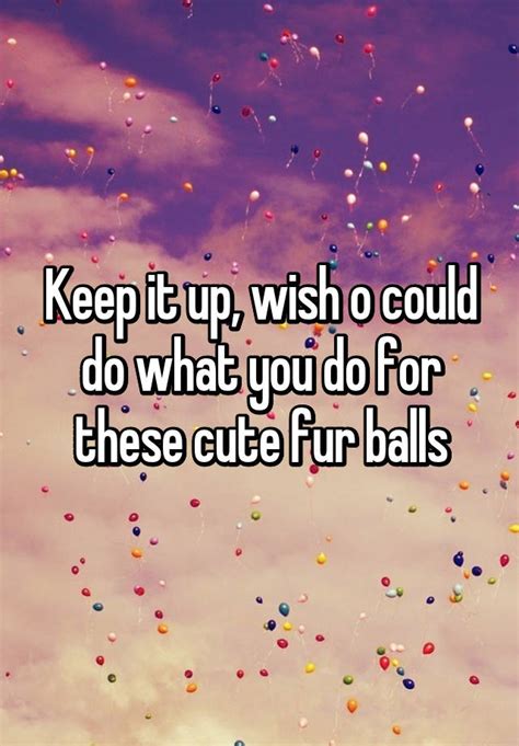 Keep It Up Wish O Could Do What You Do For These Cute Fur Balls