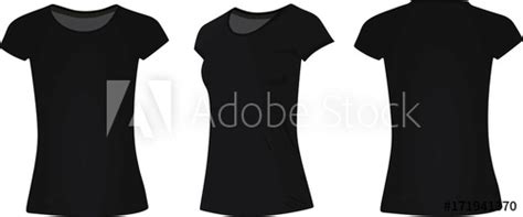Download "Women classic black t shirt. vector illustration. front ...