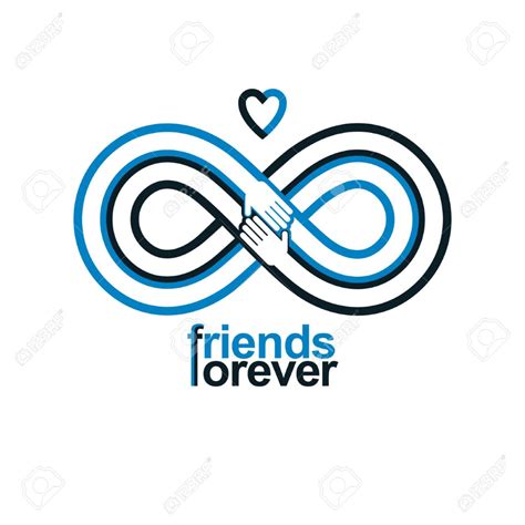 friends forever everlasting friendship conceptual vector symbol