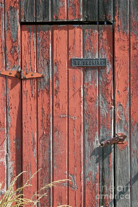 Old Red Barn Door Photograph By James Thomas