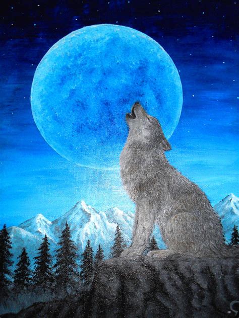 Blue Moon Wolf By Dezireateehee On Deviantart