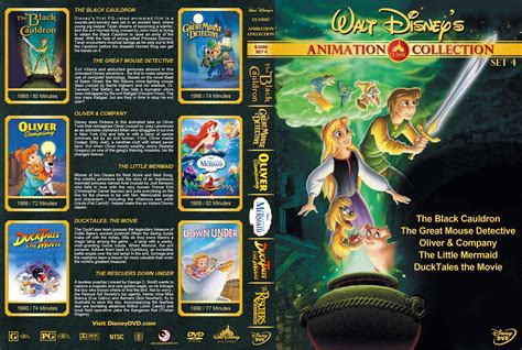Walt Disney S Classic Animation Collection Set 4 Movie Dvd Custom Covers The Black