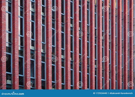 Brick And Glass Facade Of A Modern Office Building Modern Architecture