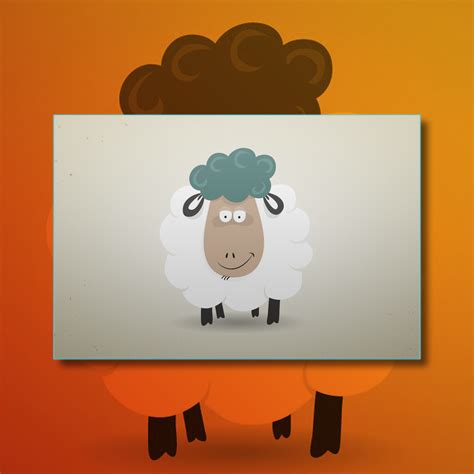 Cute Cartoon Smiling Sheep Masterbundles