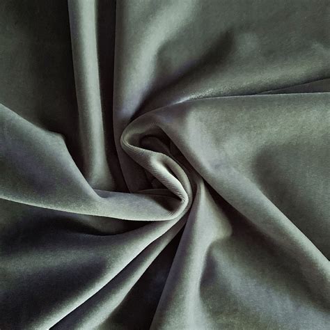 Grey Velvet Fabric Solid Stone Fabrics Stretch Fabric By The Yard