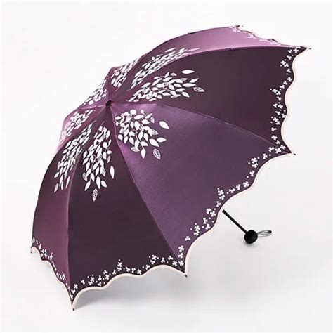 Sun Umbrella Rain Women Princess Leaves Double Umbrellas Female Parasol Portable Female Grandado