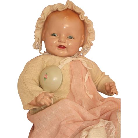 Big 24” Happy Baby Dimples Doll C1928 Made By Ei Horsman From