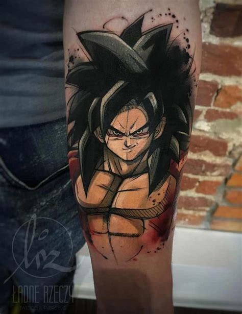 Ssj4 Goku Tattoo By Aleksandra Kozubska Tattoosforguys Z Tattoo